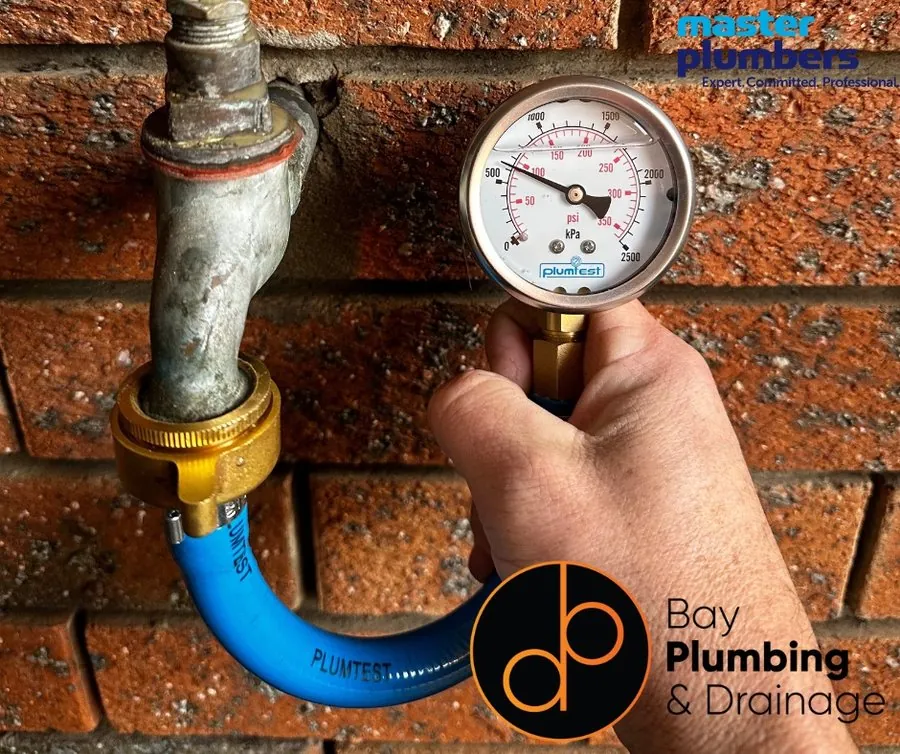 Pressure testing plumbing to confirm a leak